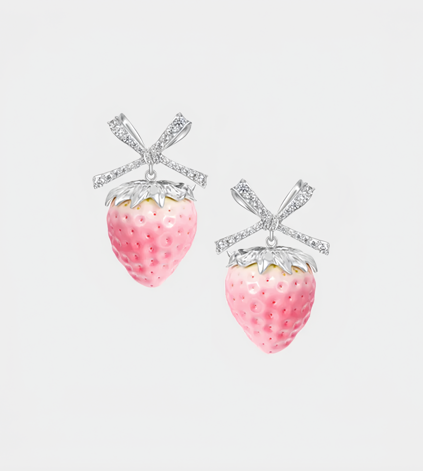 YVMIN - Strawberry Bowknot Earring (Pair)