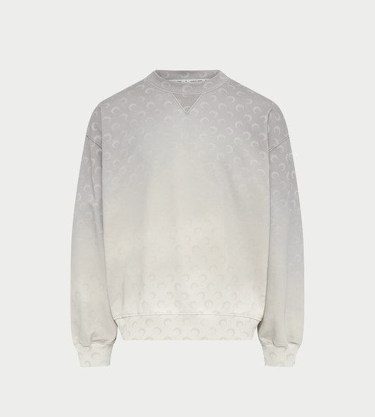 MARINE SERRE - Moon Faded Fleece Oversized Sweatshirt Grey
