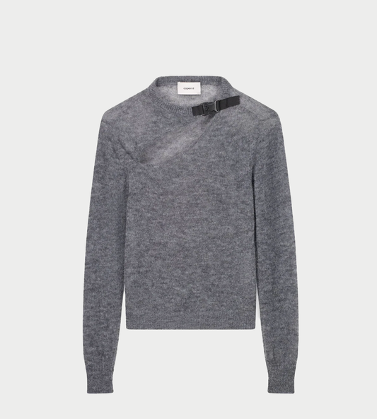 COPERNI - Buckle Cut-out Sweater Grey