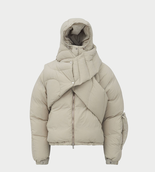 HELIOT EMIL - Scarf Puffer Jacket Stone