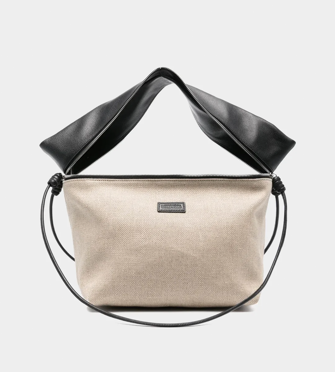 LITKOVSKA - Zip Bag In Canvas With Shoulder Strap Beige