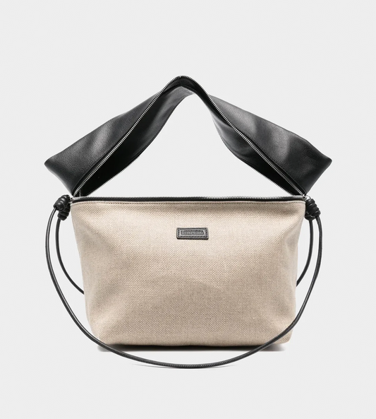 LITKOVSKA - Zip Bag In Canvas With Shoulder Strap Beige