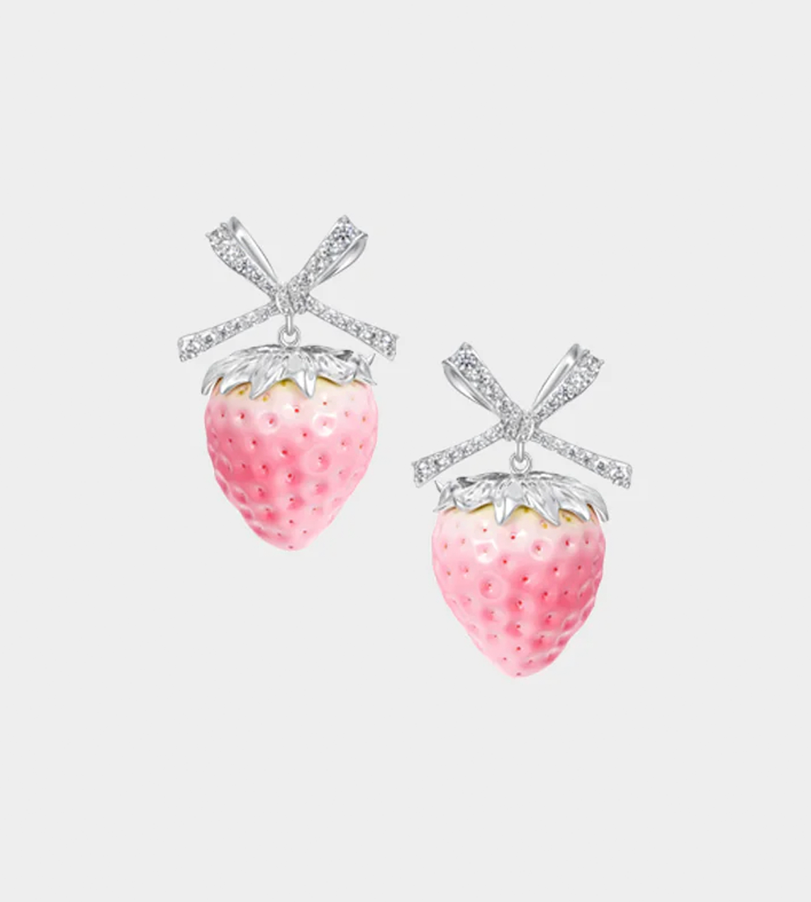 Strawberry Bowknot Earring (Pair)