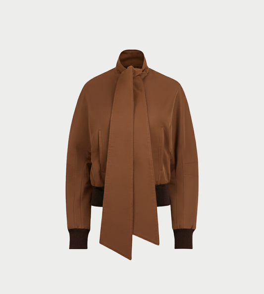 NINA RICCI - Bomber Jacket Chocolate Brown