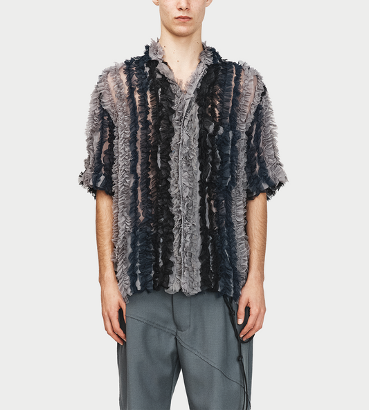 SONG FOR THE MUTE - S/S Box Shirt Navy