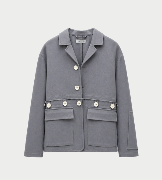 PRONOUNCE - Adjustable Length Half Button Jacket