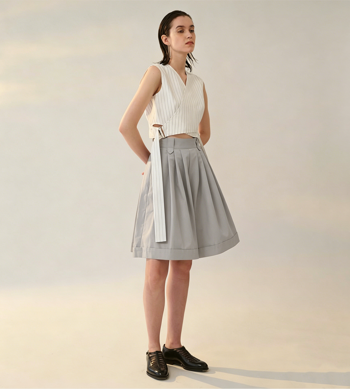 Tuck Culottes Sand