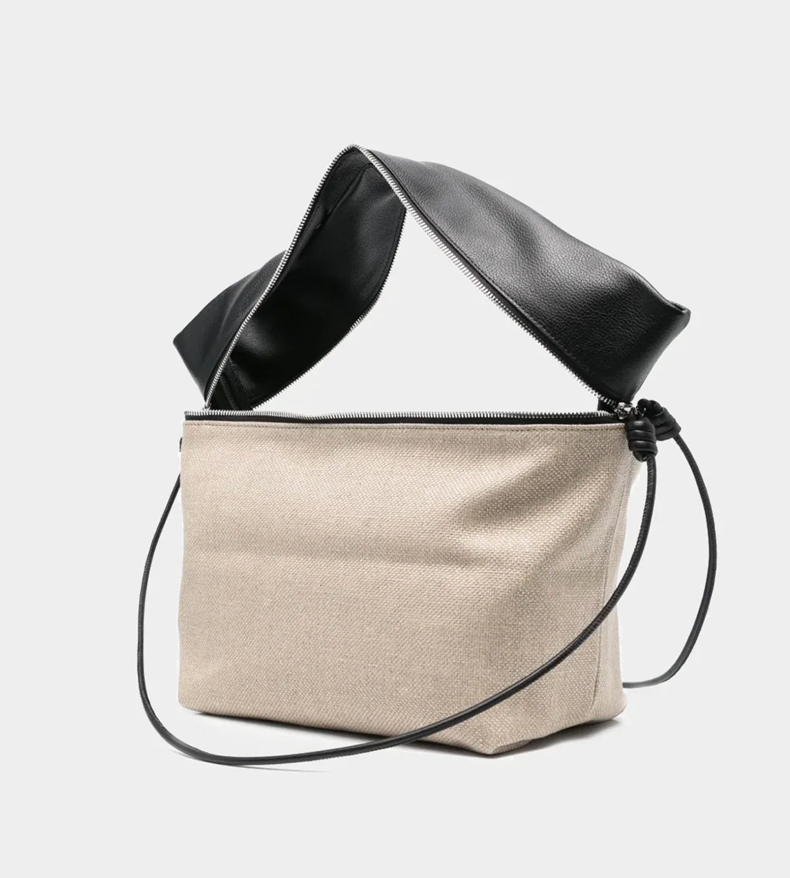 LITKOVSKA - Zip Bag In Canvas With Shoulder Strap Beige