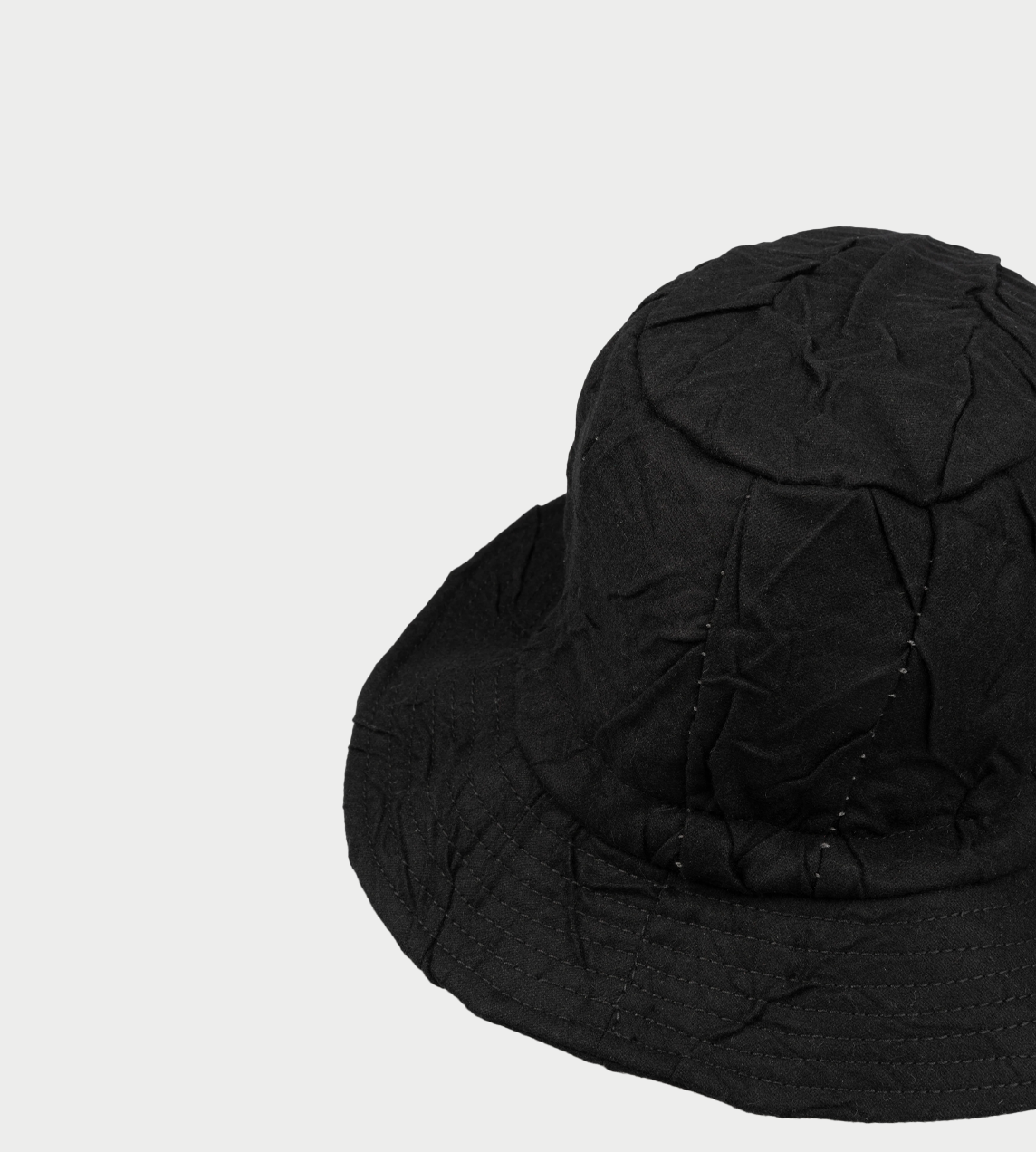 Adjustable Wool blended Hat Blk
