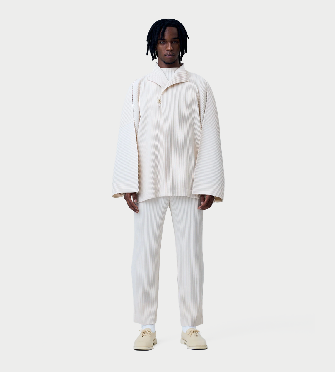 HOMME PLISSE ISEEY MIYAKE - Wear Or Wrap Jacket Duomo Beige
