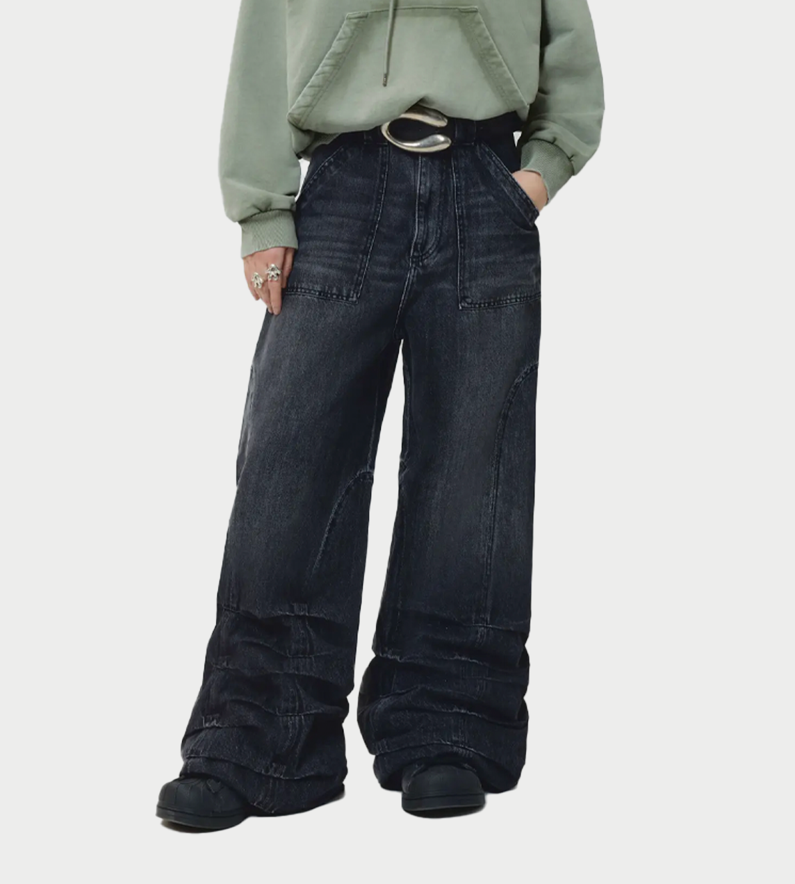 AVAVAV - Jessie Smock Wide Jeans Smoke Grey