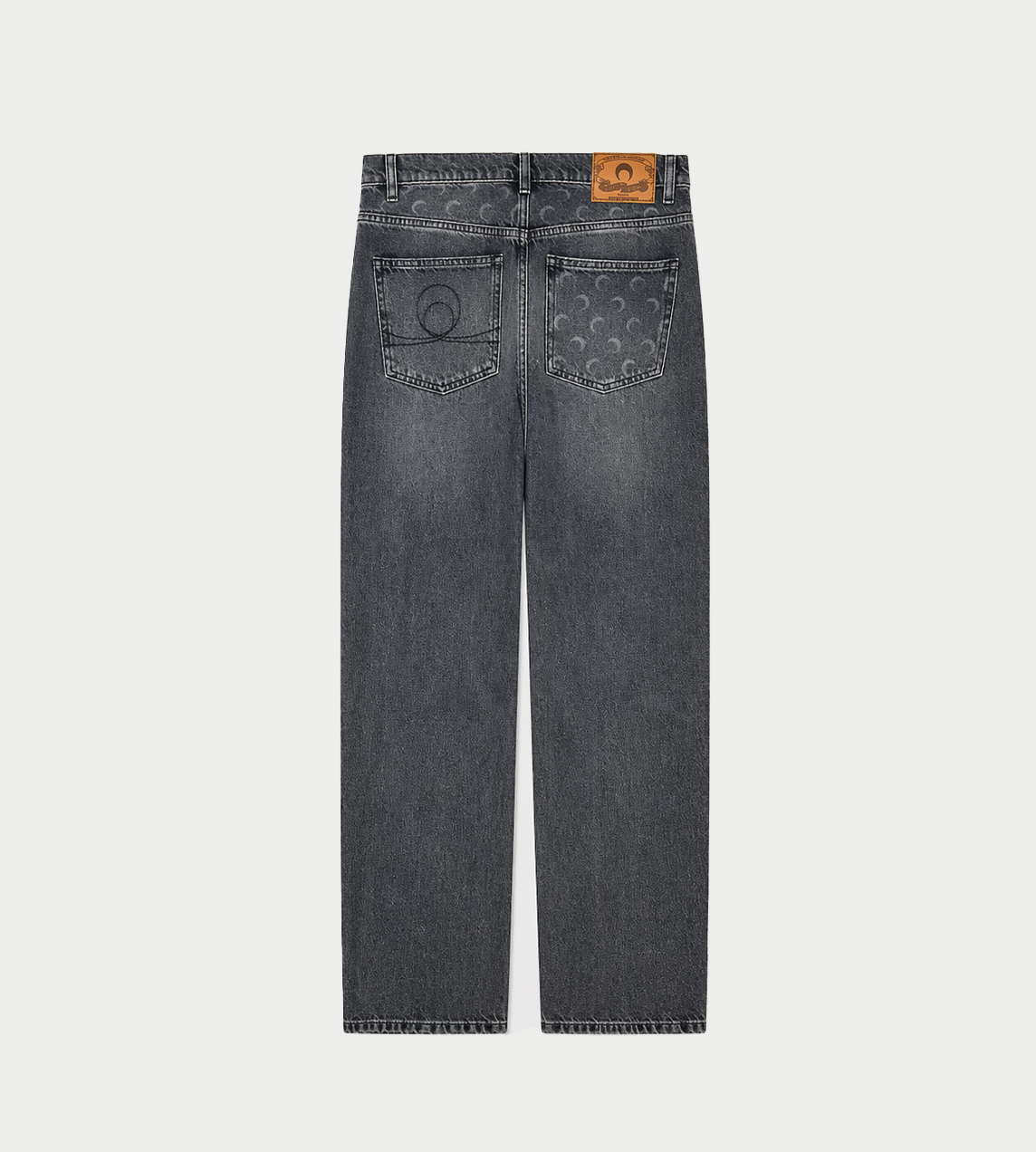 MARINE SERRE - Moon Laser Grey Wash Straight Jeans M