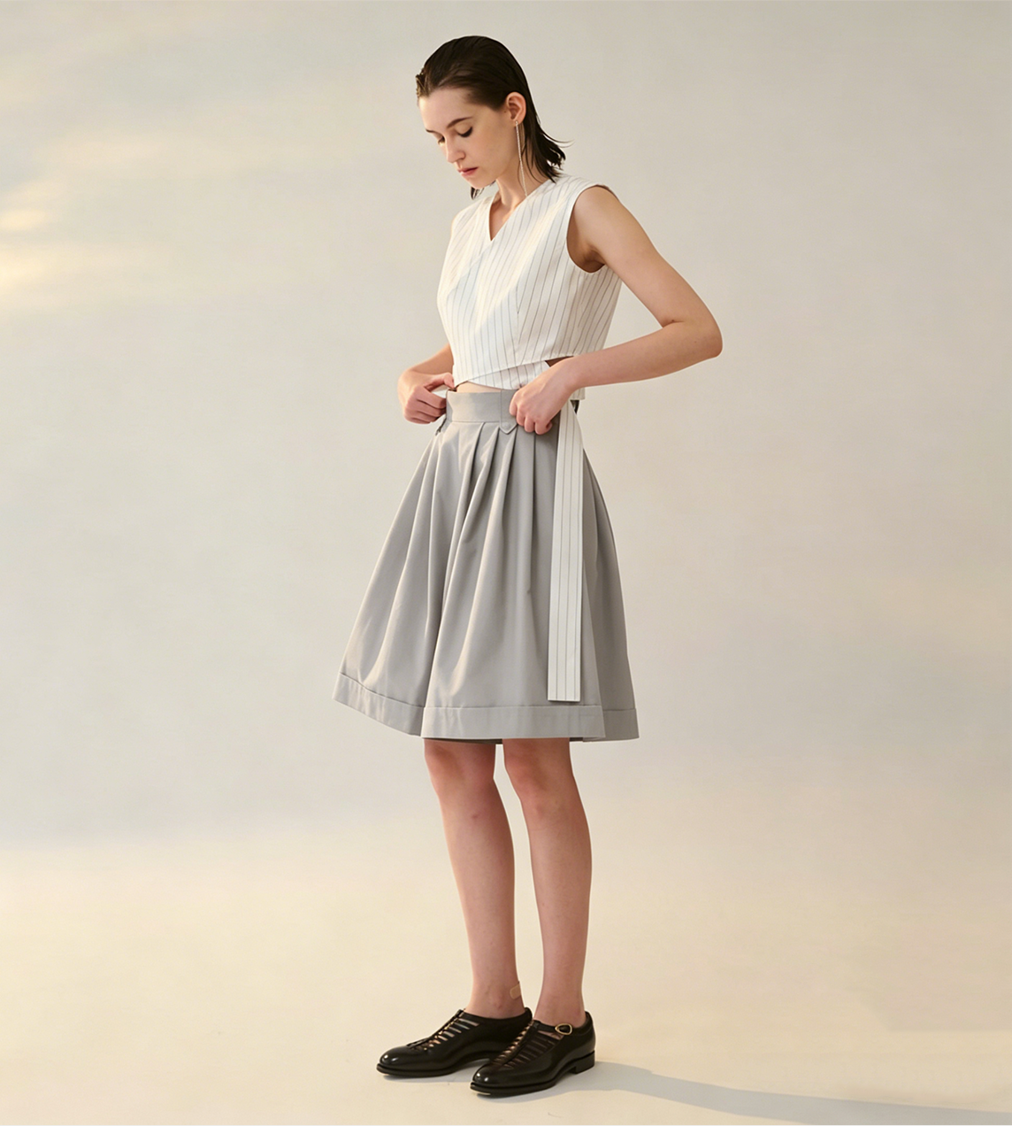 Tuck Culottes Sand