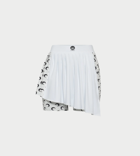 MARINE SERRE - Athleisure Mini Skort With Moon Inserts White