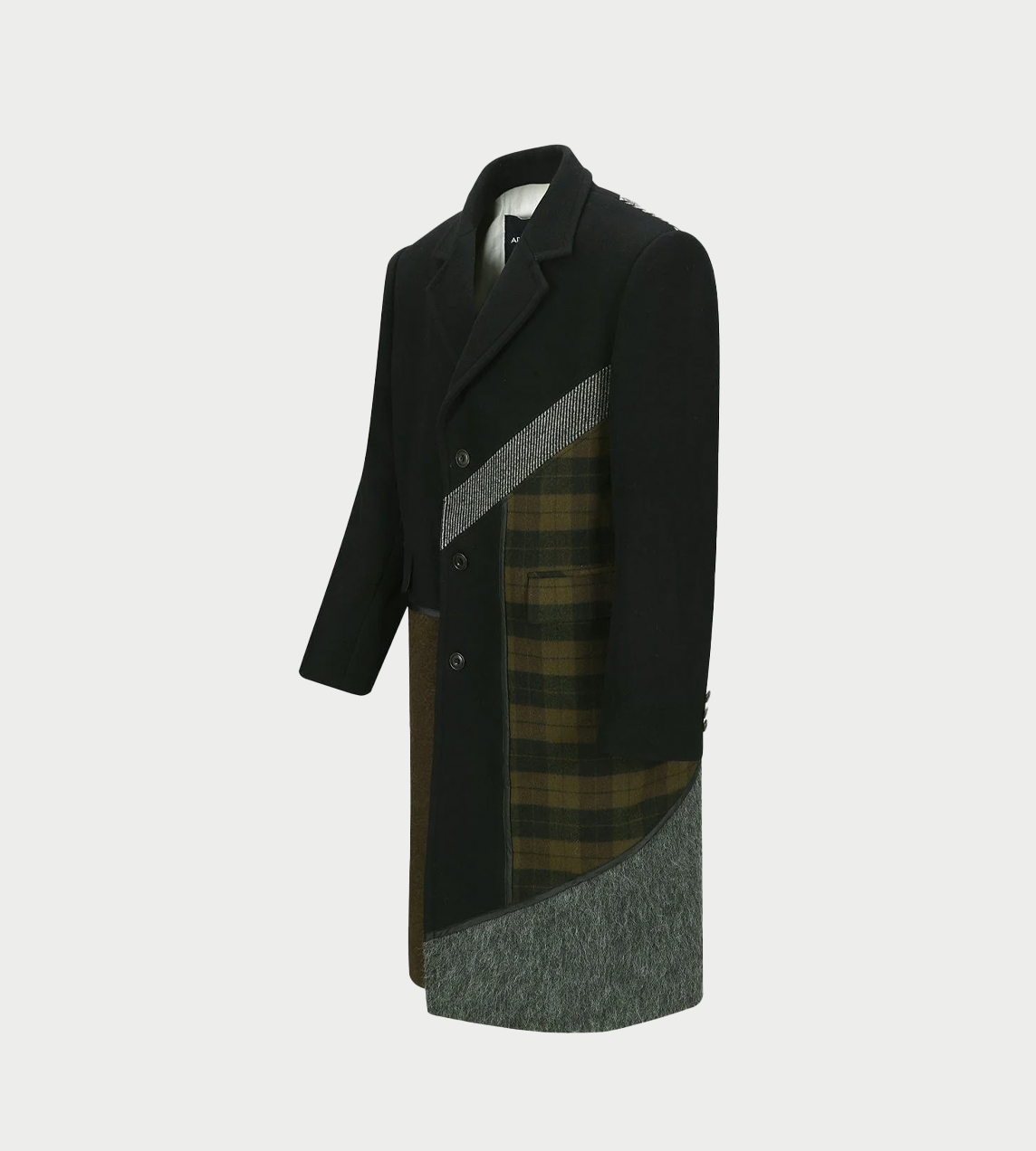 Patchwork Wool Coat Multi