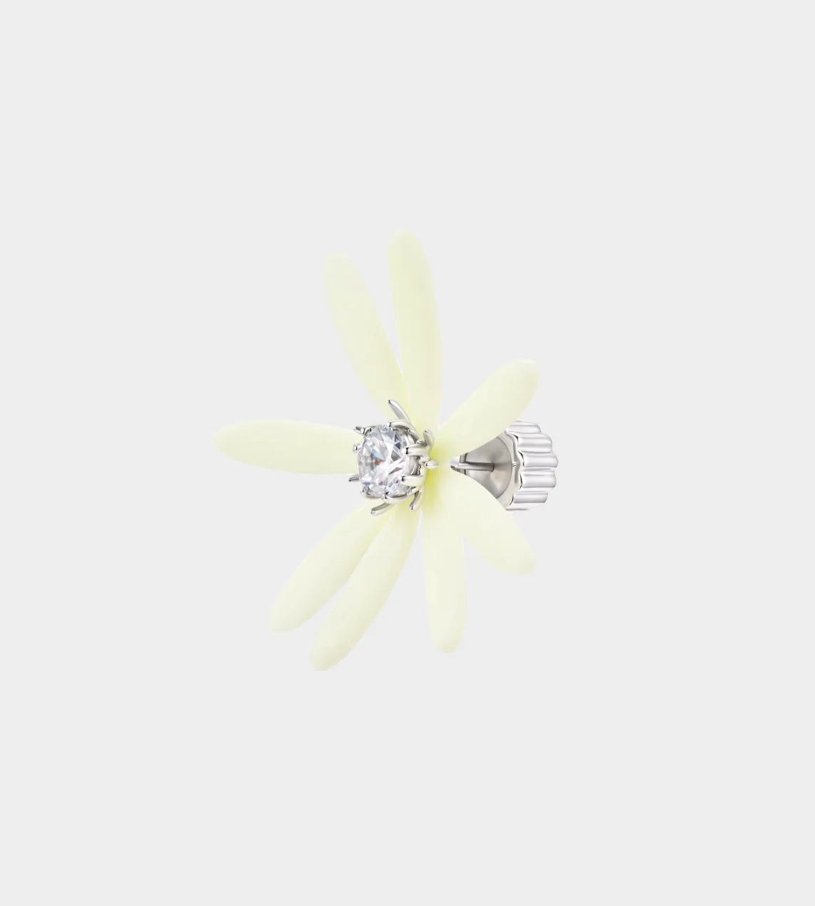Daisy Pearl Earring White (Pair)