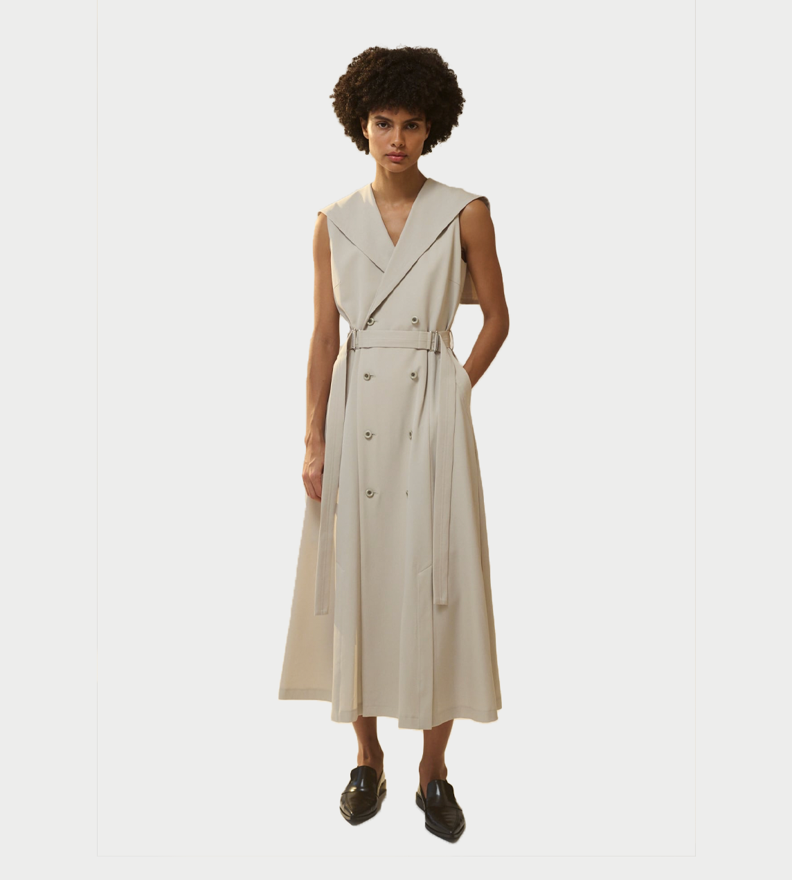 UJOH - Sailor Collar Dress Sand