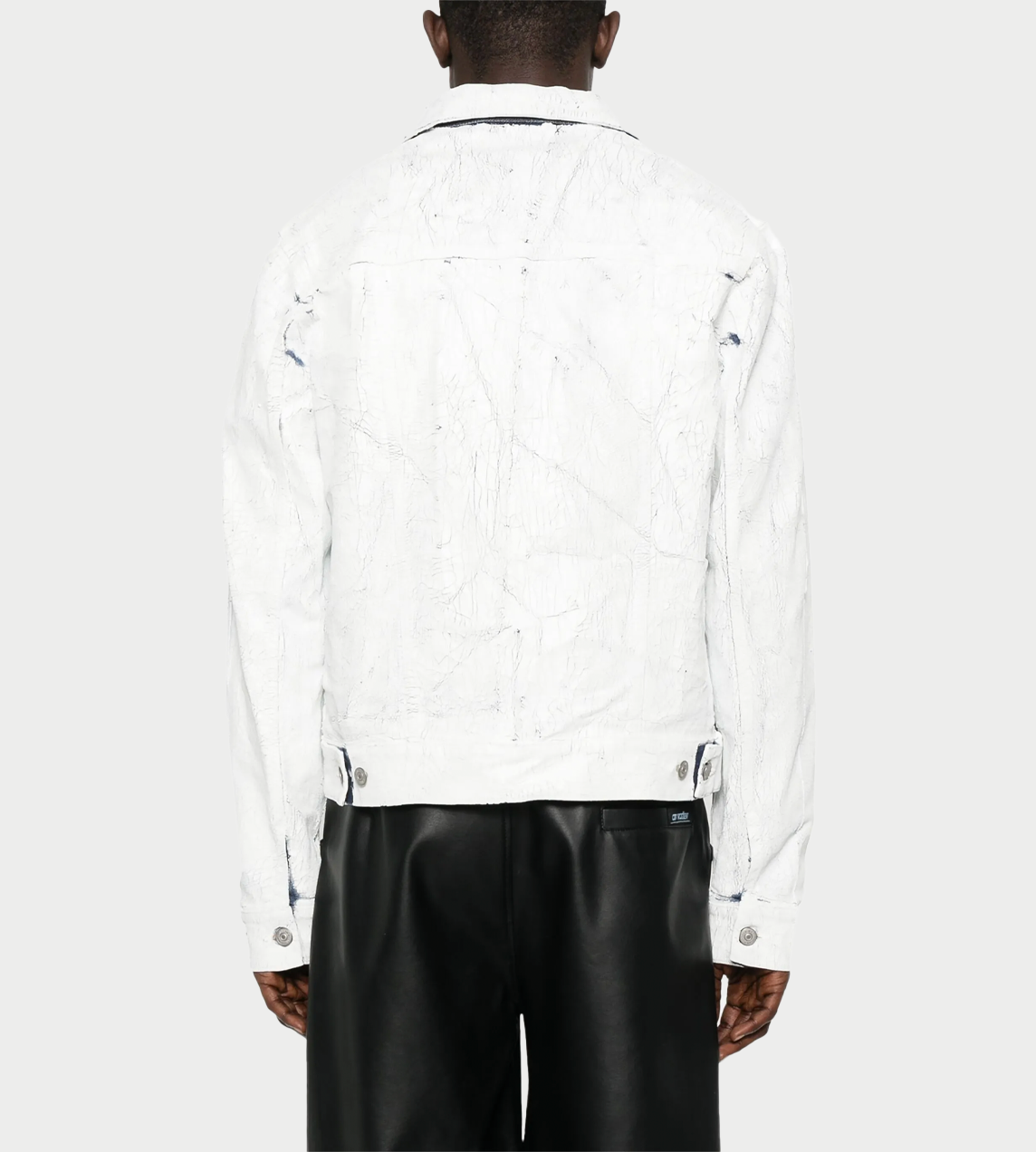 Painted Denim Jacket White
