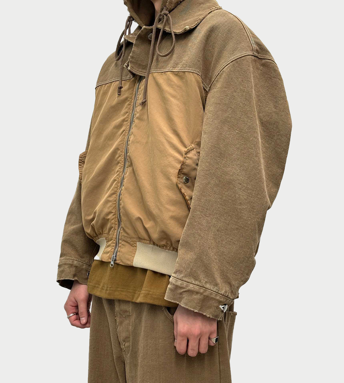 SONG FOR THE MUTE - TKL Denim Padded Jacket Khaki