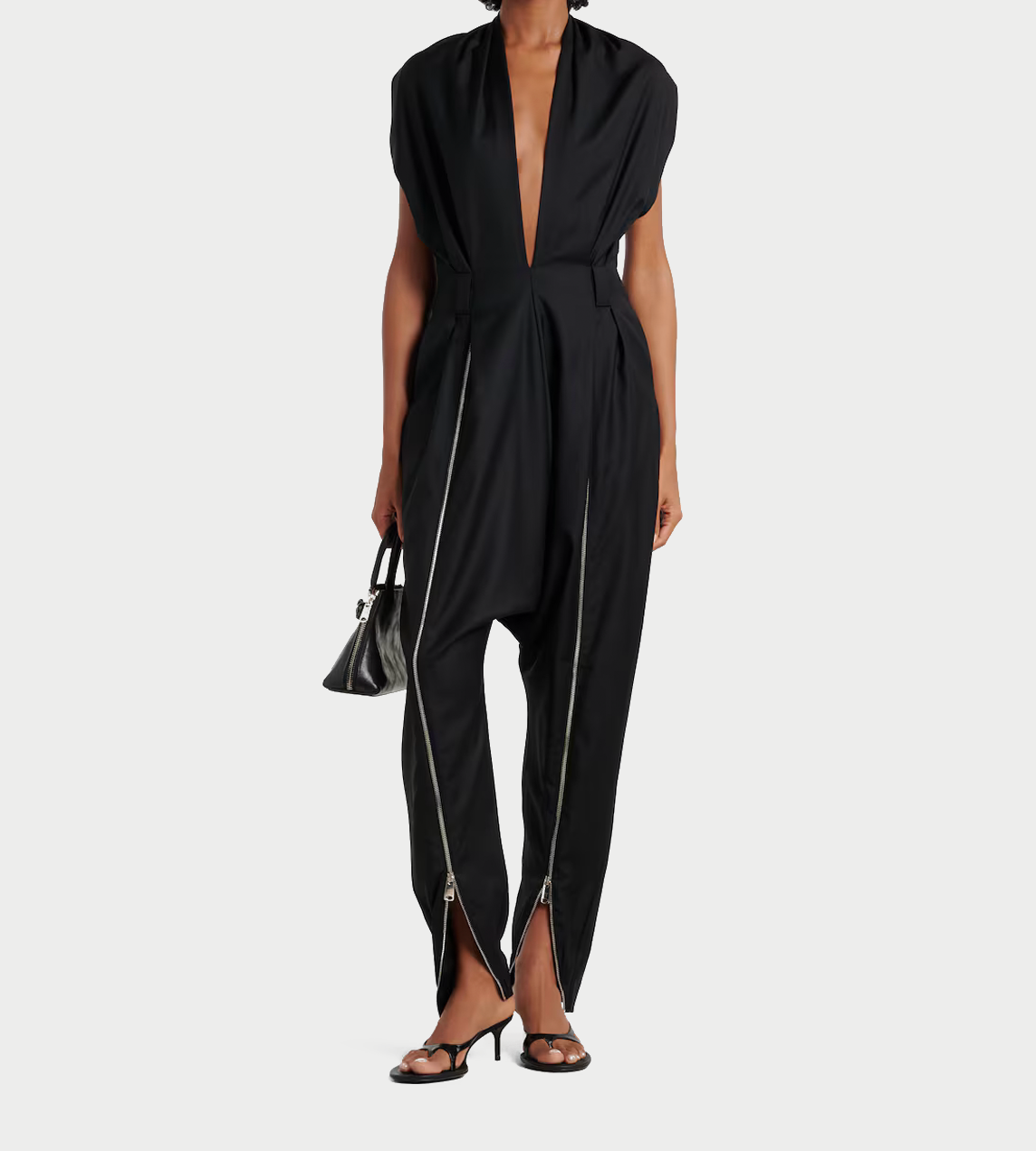 Double Zipped Jumpsuit Blk