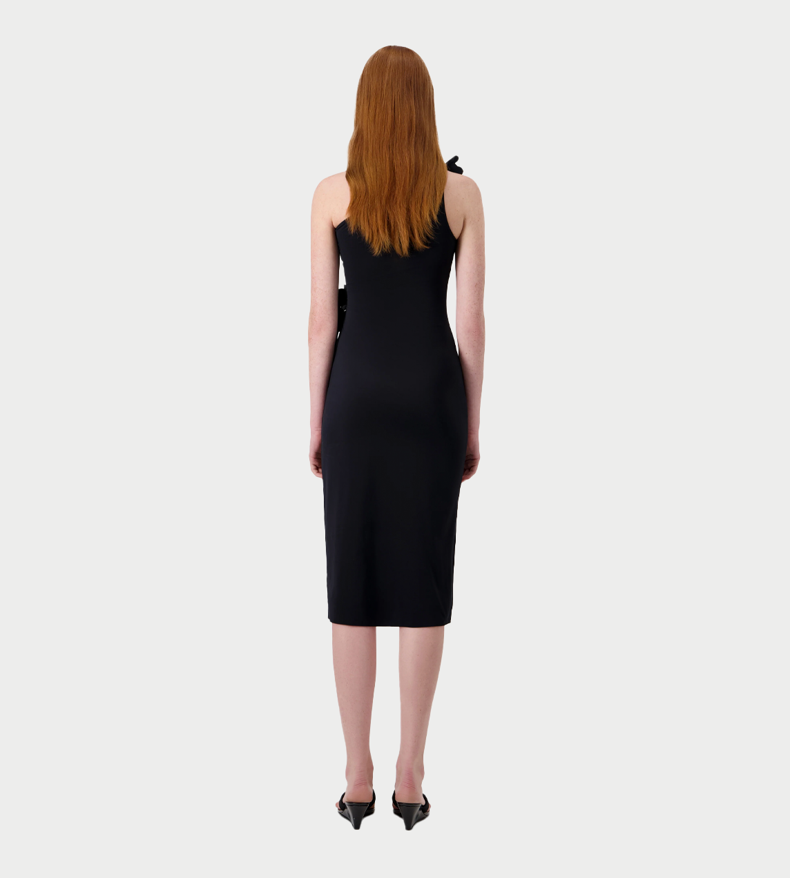 COPERNI - Asymmetric Mini Flower Gown Blk