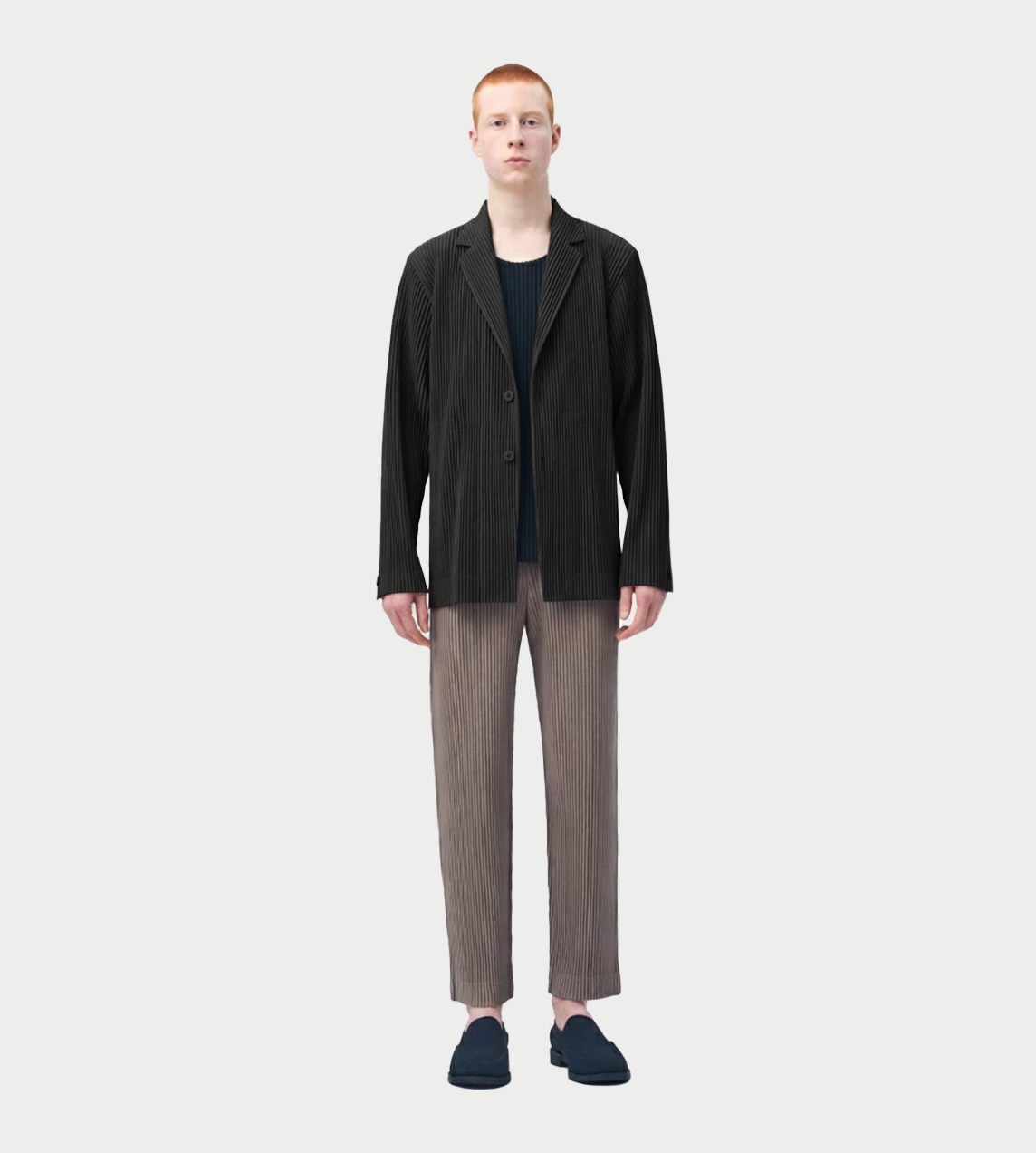 Tailored Pleats Blazer Blk