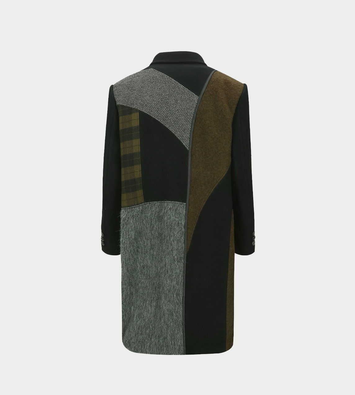 Patchwork Wool Coat Multi