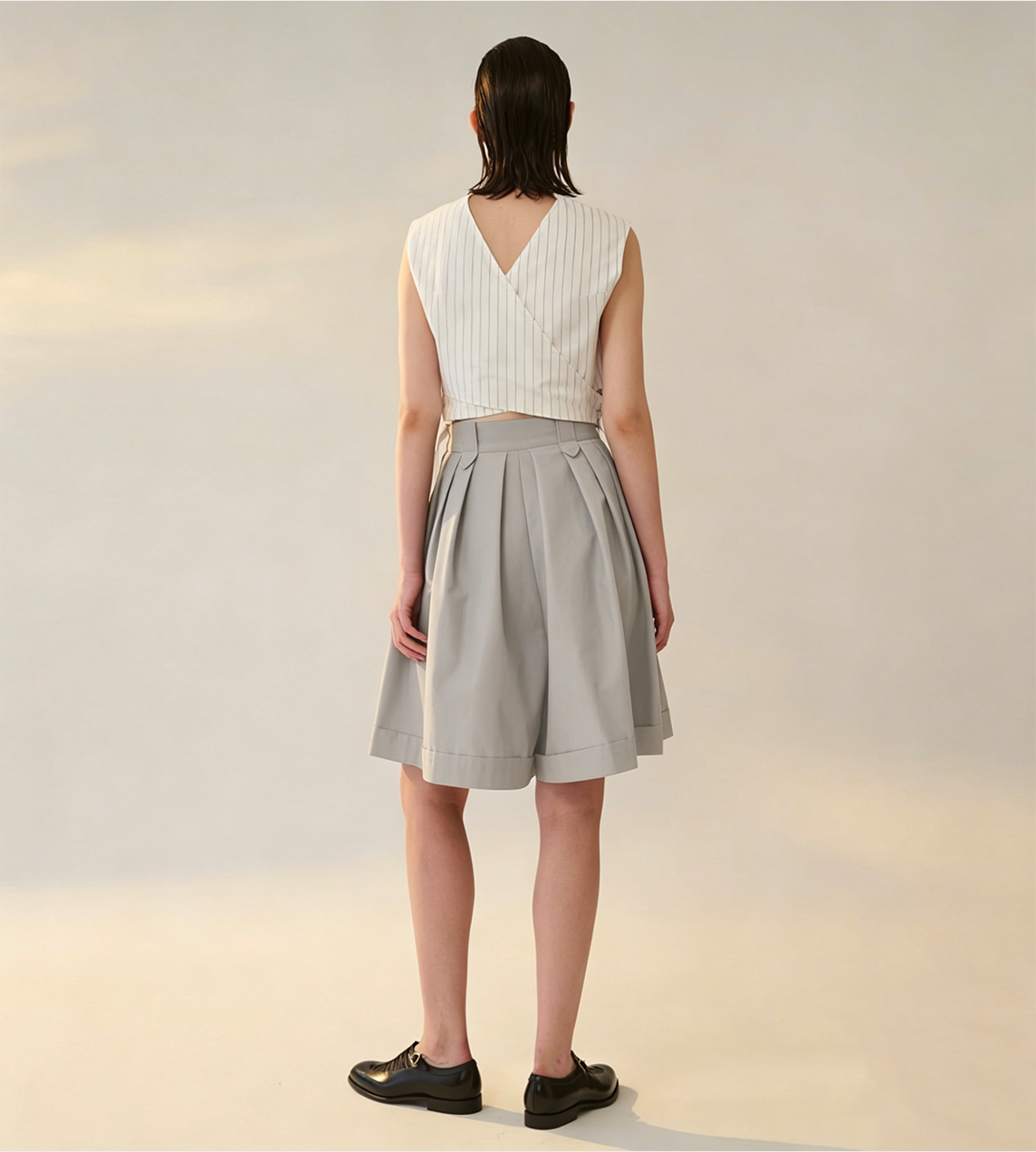 Tuck Culottes Sand
