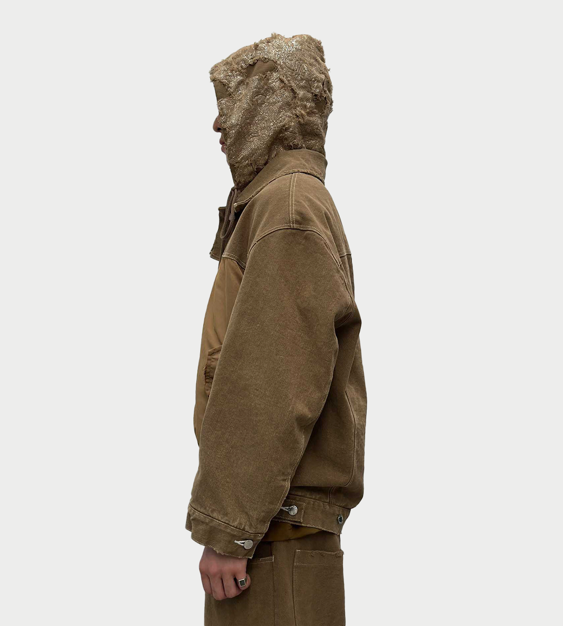 SONG FOR THE MUTE - TKL Denim Padded Jacket Khaki