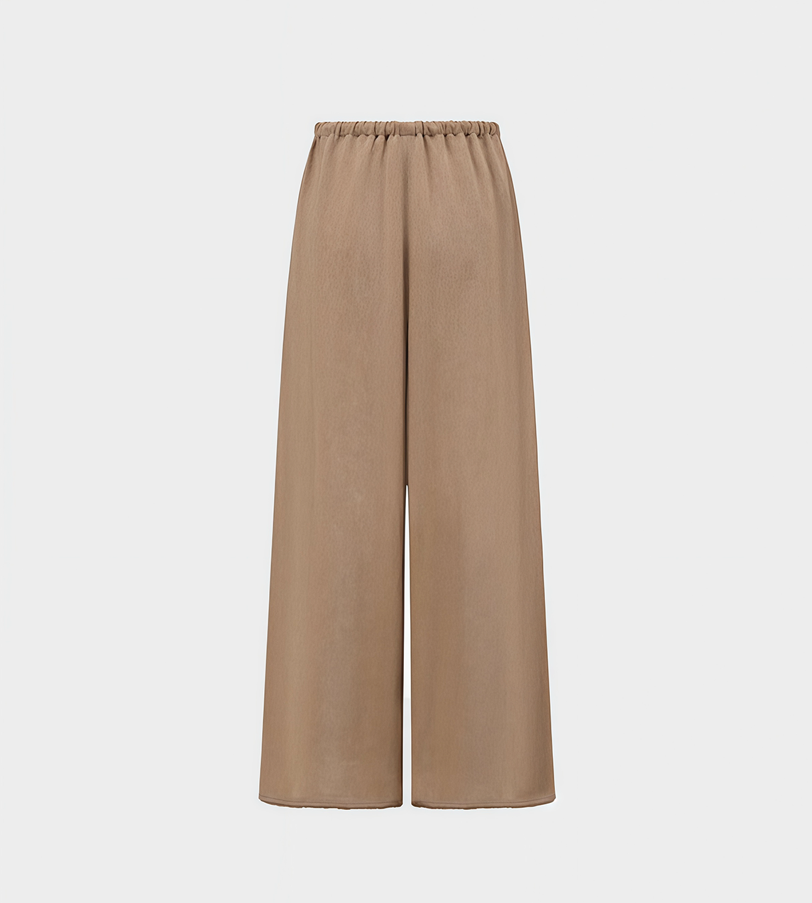 INTO THE EAST - Linen Interwoven Loose-fitting Straight Pants Lt Coffee