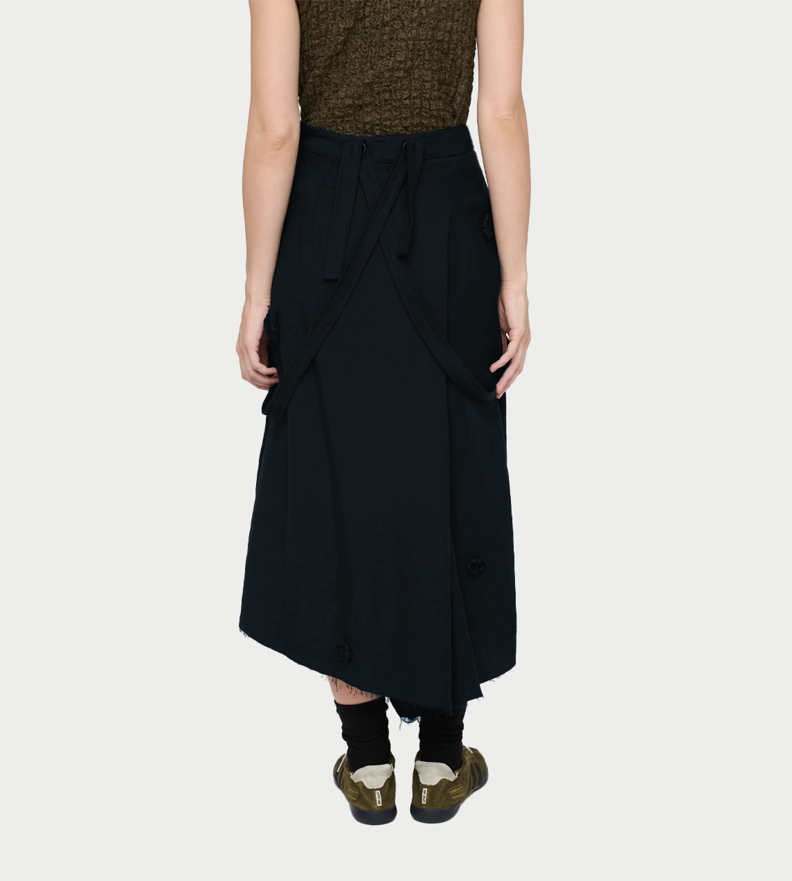 SONG FOR THE MUTE - "Daisy" Pleated Skirt Navy