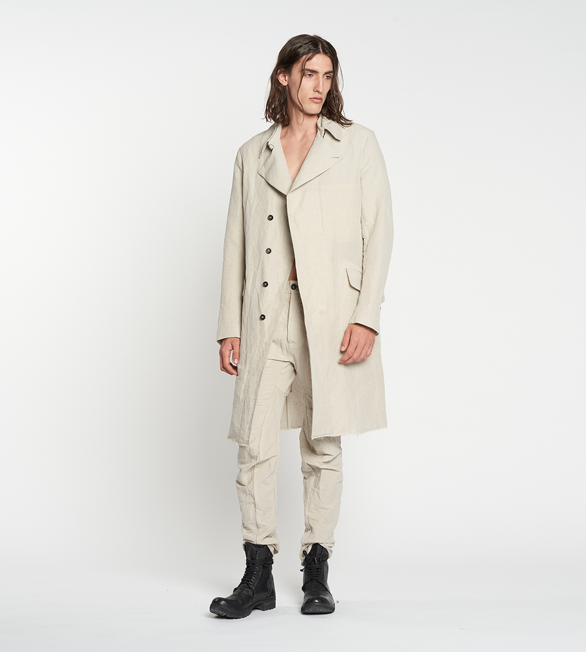 MASNADA - Linen Summer Trench Cement