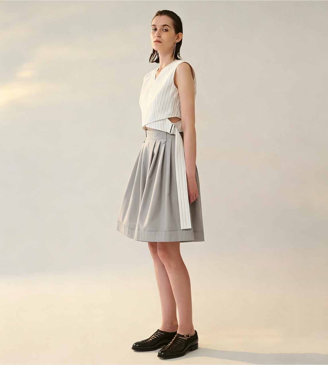 Tuck Culottes Sand