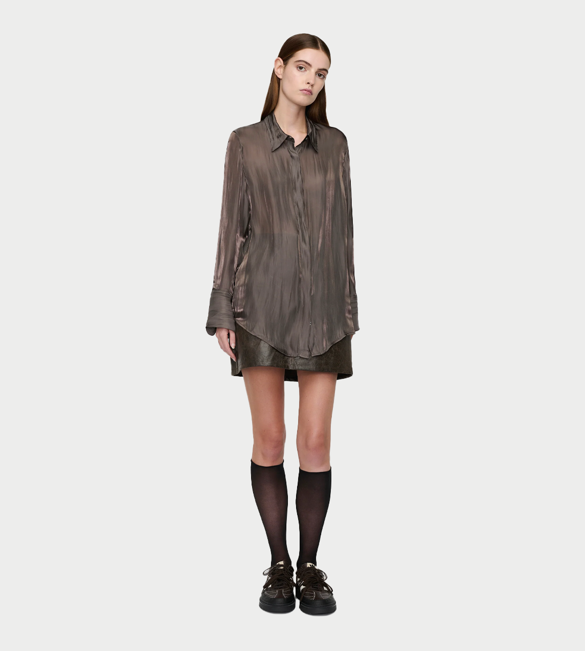 SONG FOR THE MUTE - Long L/S Shirt Charcoal