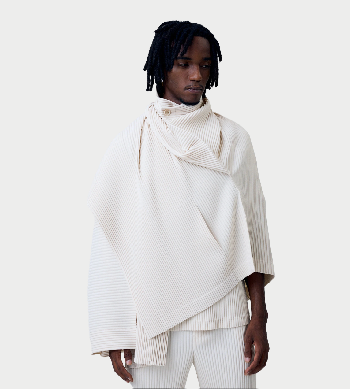 HOMME PLISSE ISEEY MIYAKE - Wear Or Wrap Jacket Duomo Beige