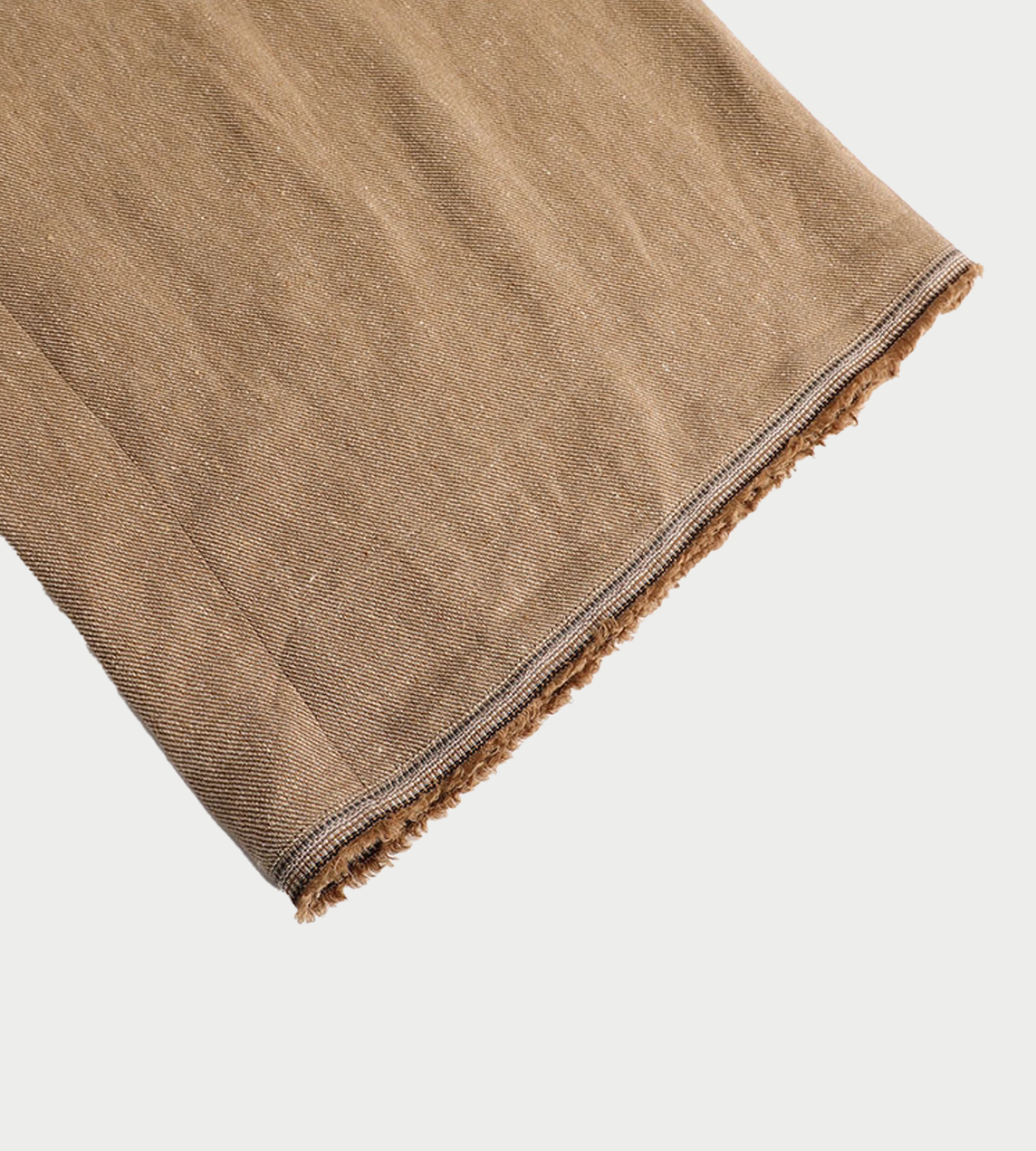 Linen Interwoven Loose-fitting Straight Pants Lt Coffee