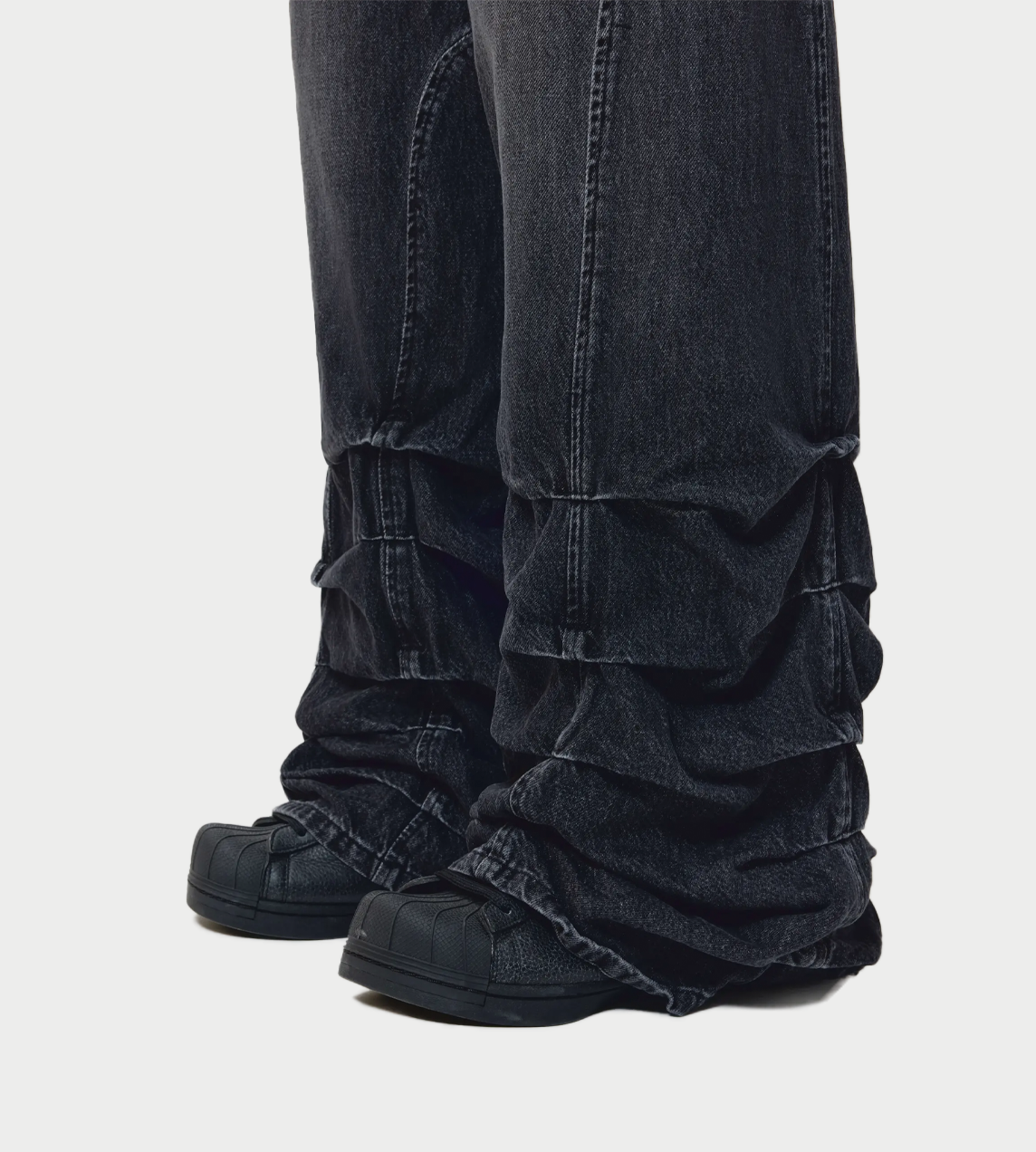 Jessie Smock Wide Jeans Smoke Grey