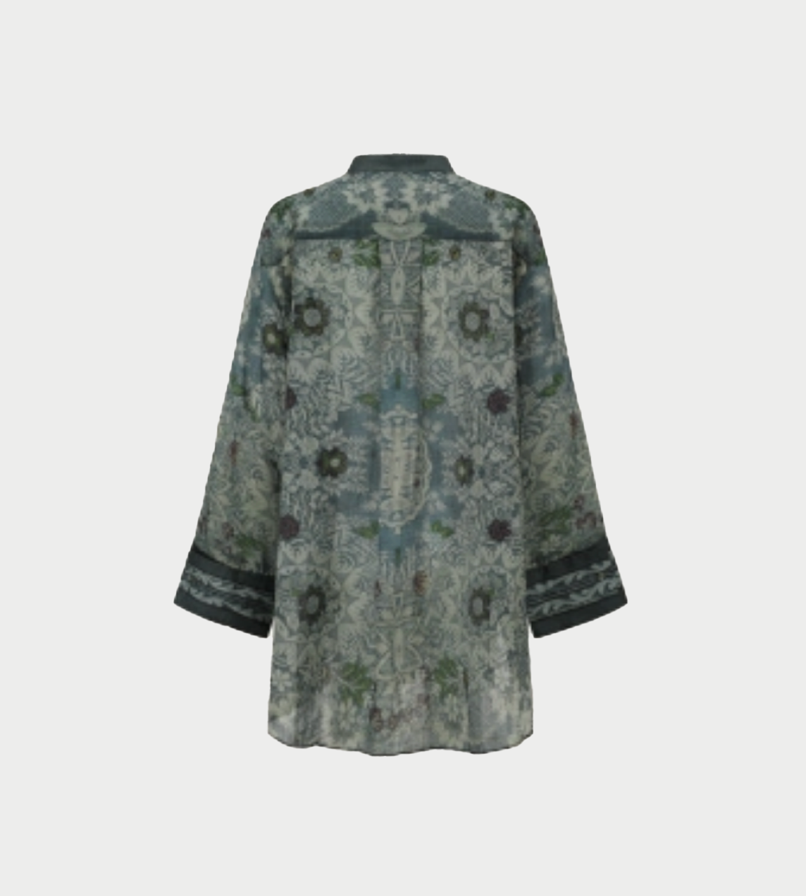 INTO THE EAST - Ramie Wide Sleeve Top Deep Jade