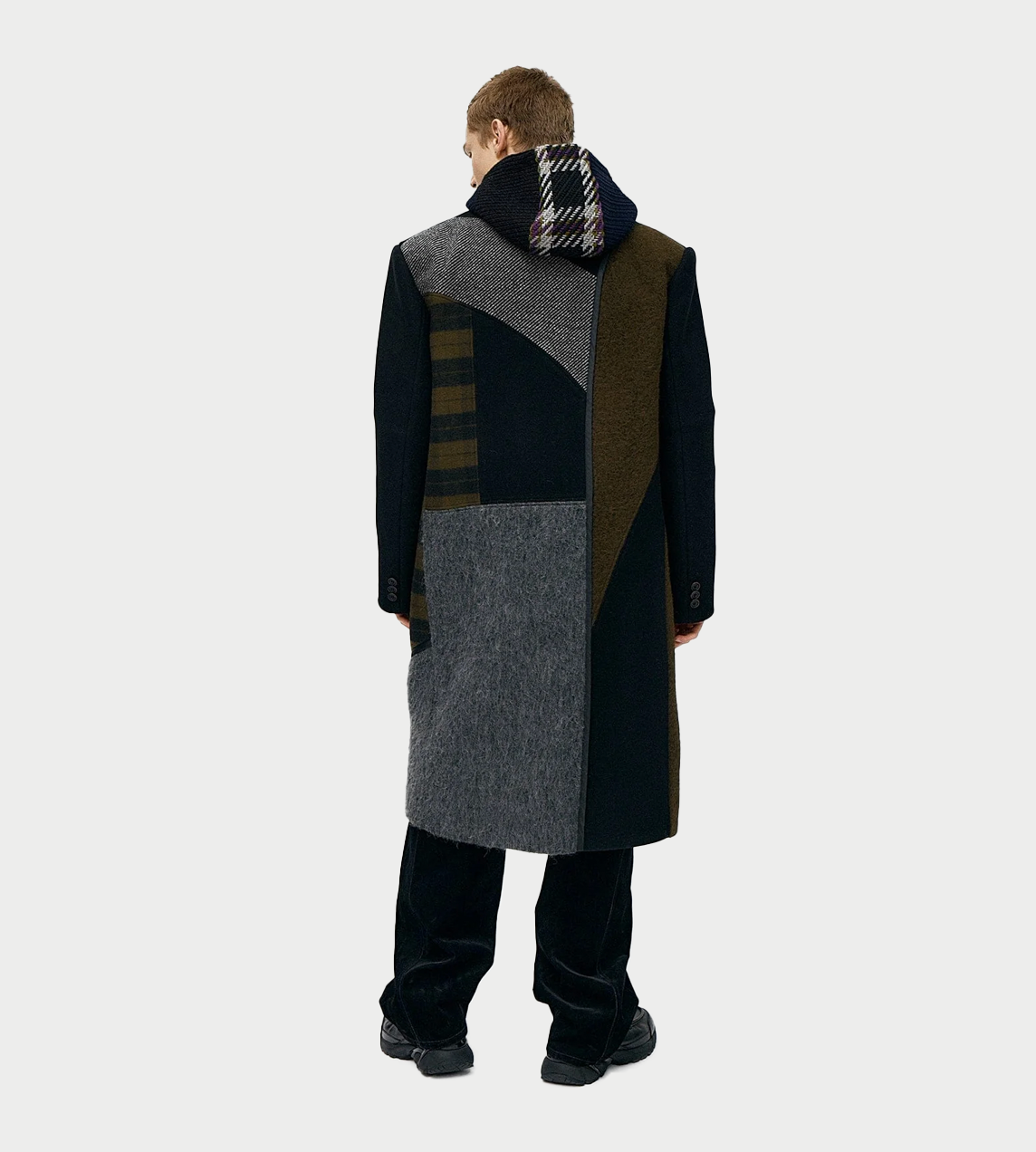 Patchwork Wool Coat Multi