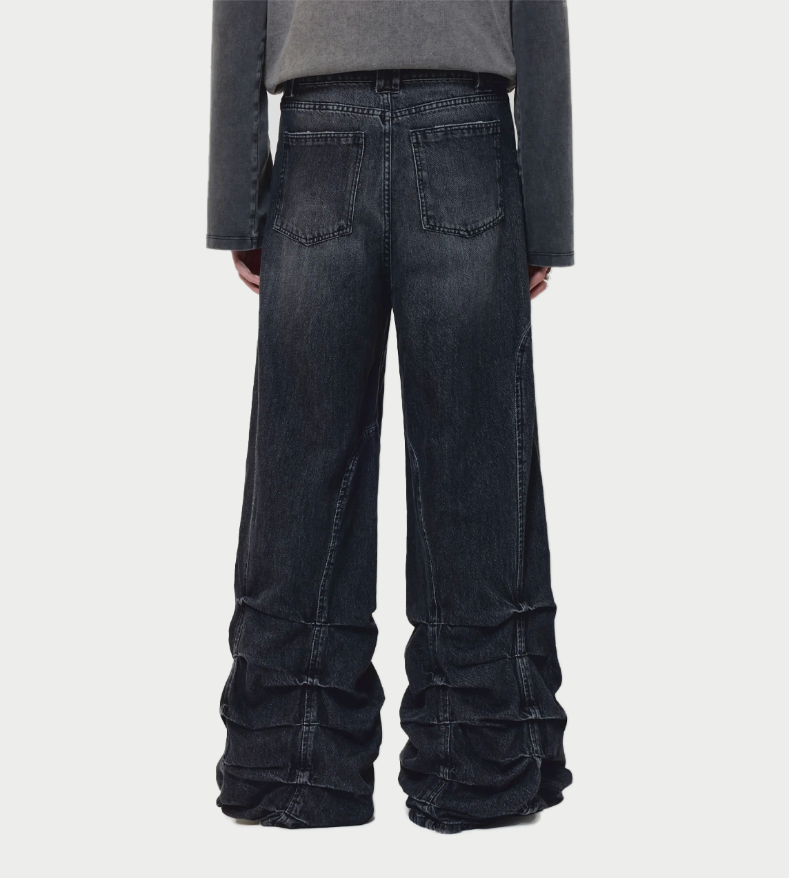 Jessie Smock Wide Jeans Smoke Grey