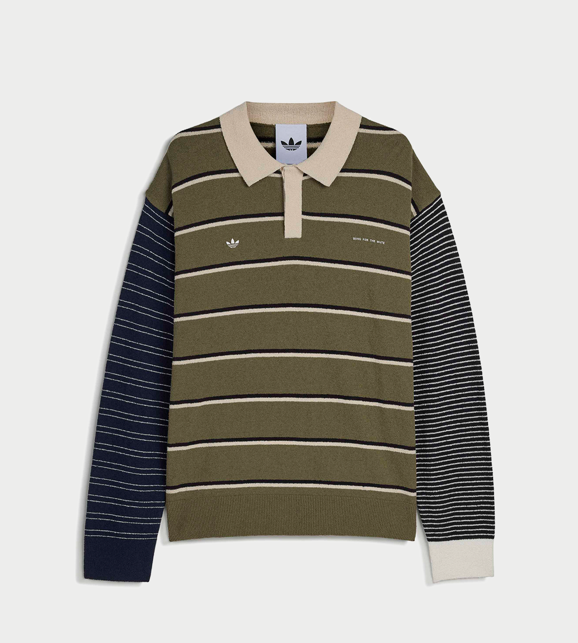 SONG FOR THE MUTE - SFTM x ADIDAS 007 L/S Rugby Polo Olive Strata