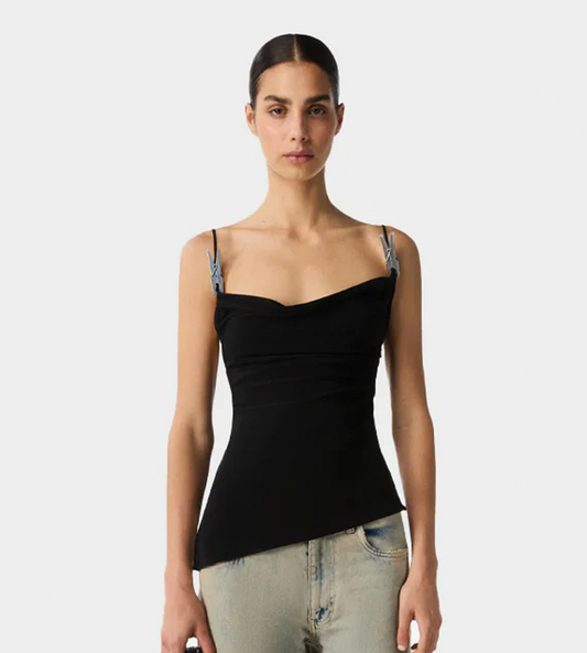 COPERNI - Draped Washing Clip Gala Top Blk