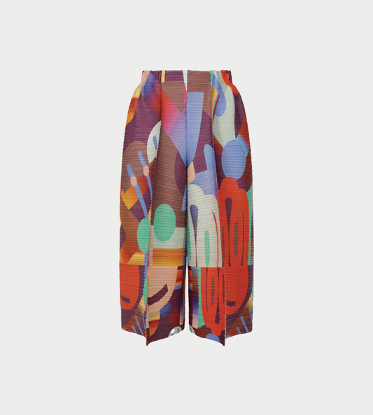 PLEATS PLEASE ISSEY MIYAKE - Playground Wide Leg pants Red