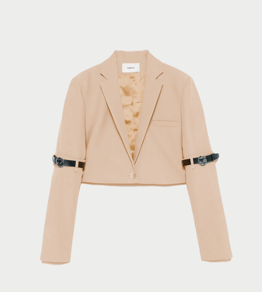 COPERNI - Hybrid Cropped Tailored Jacket Beige