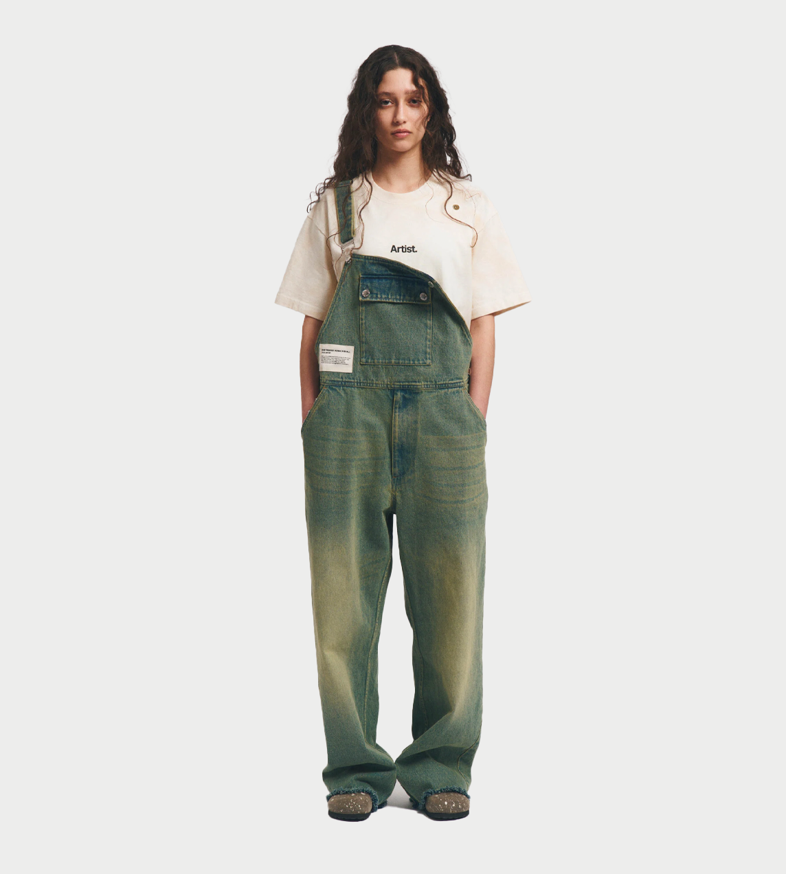 SFTM x Birkenstock "The Artist" Distressed Denim Overall