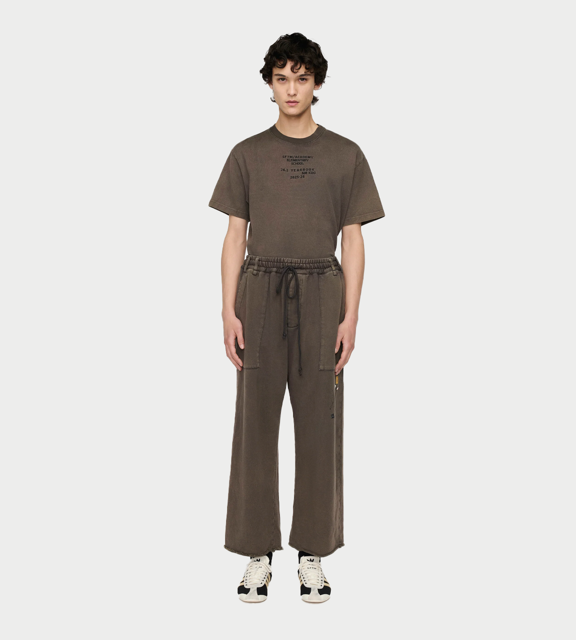 SONG FOR THE MUTE - "Singing Bird" Gym Track Pant Brown