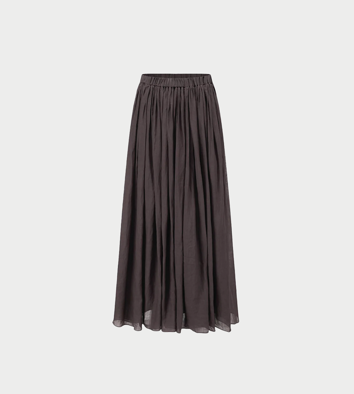 INTO THE EAST - Thinly Pleated Skirt Coffee