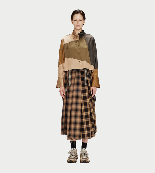 SONG FOR THE MUTE - Cropped L/S Shirt Multi
