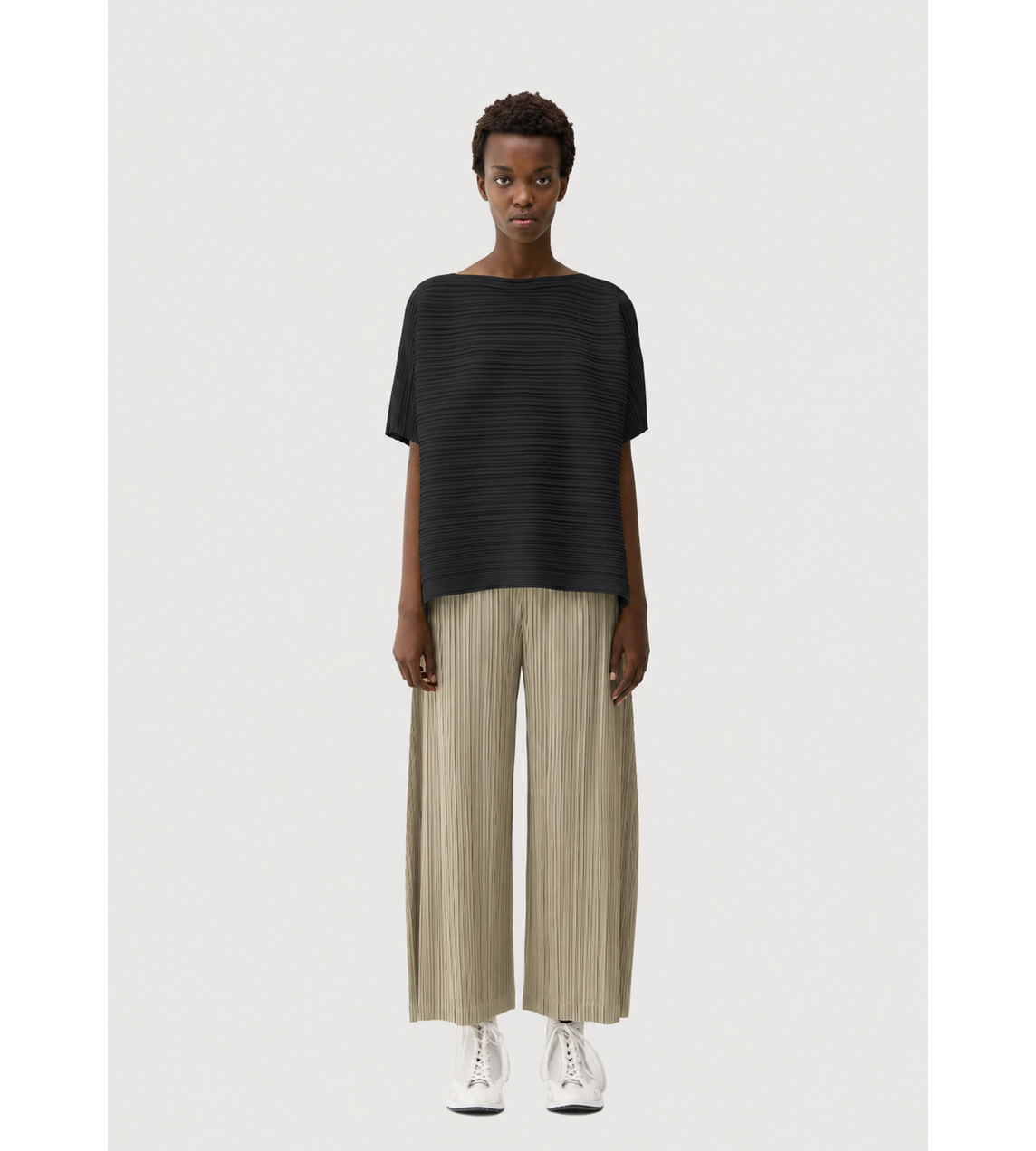 PLEATS PLEASE ISSEY MIYAKE - Paper Bounce Knit Top Blk