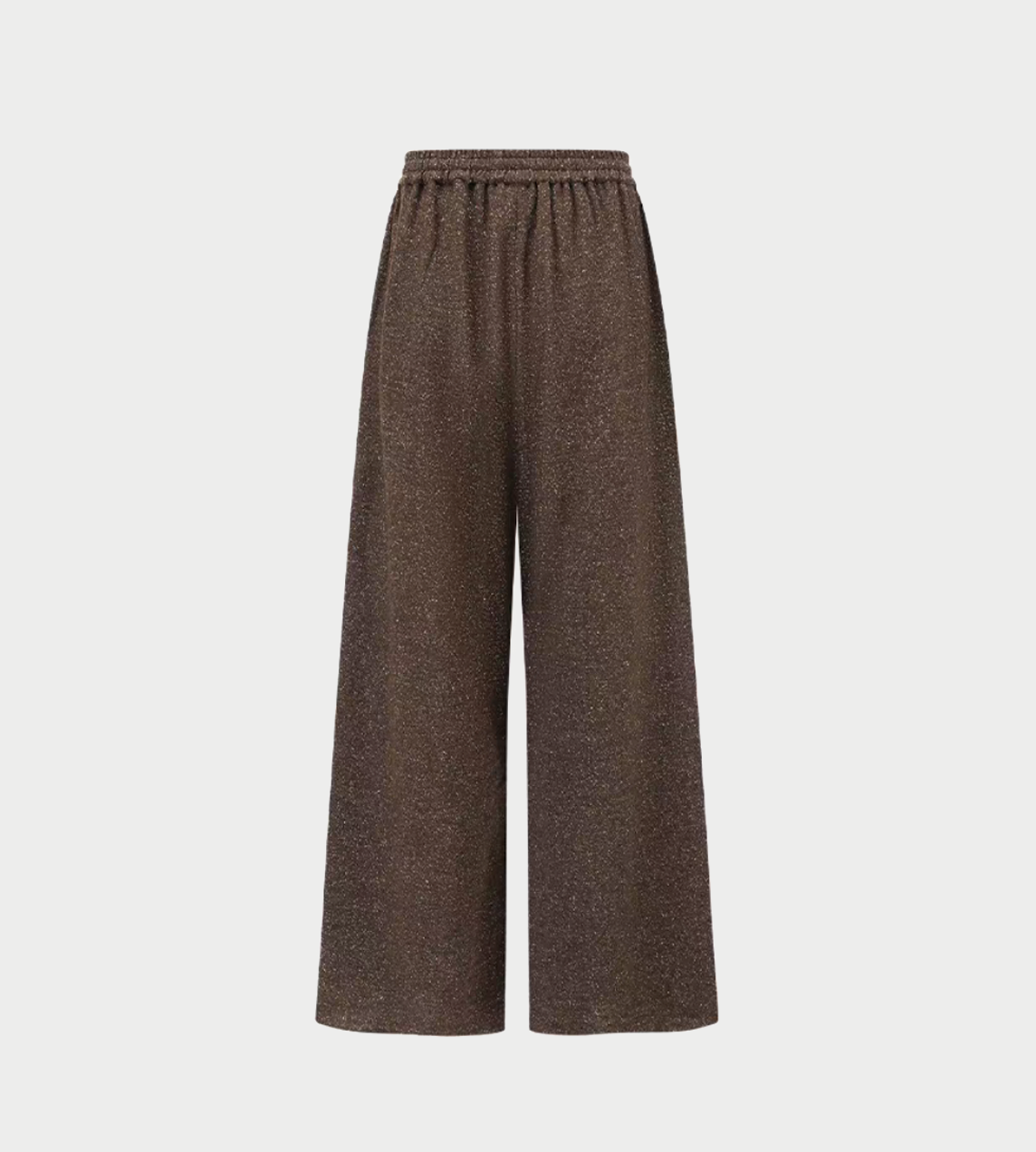 Tweed Straight-Leg Trousers Brown